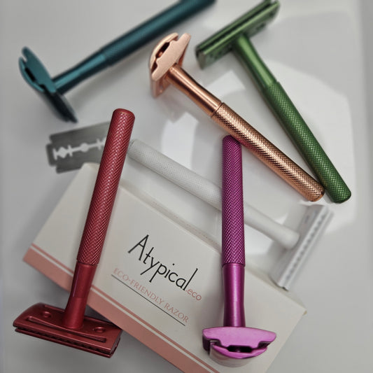 Eco-Friendly Shaving Razor + 10 razor blades + travel bag
