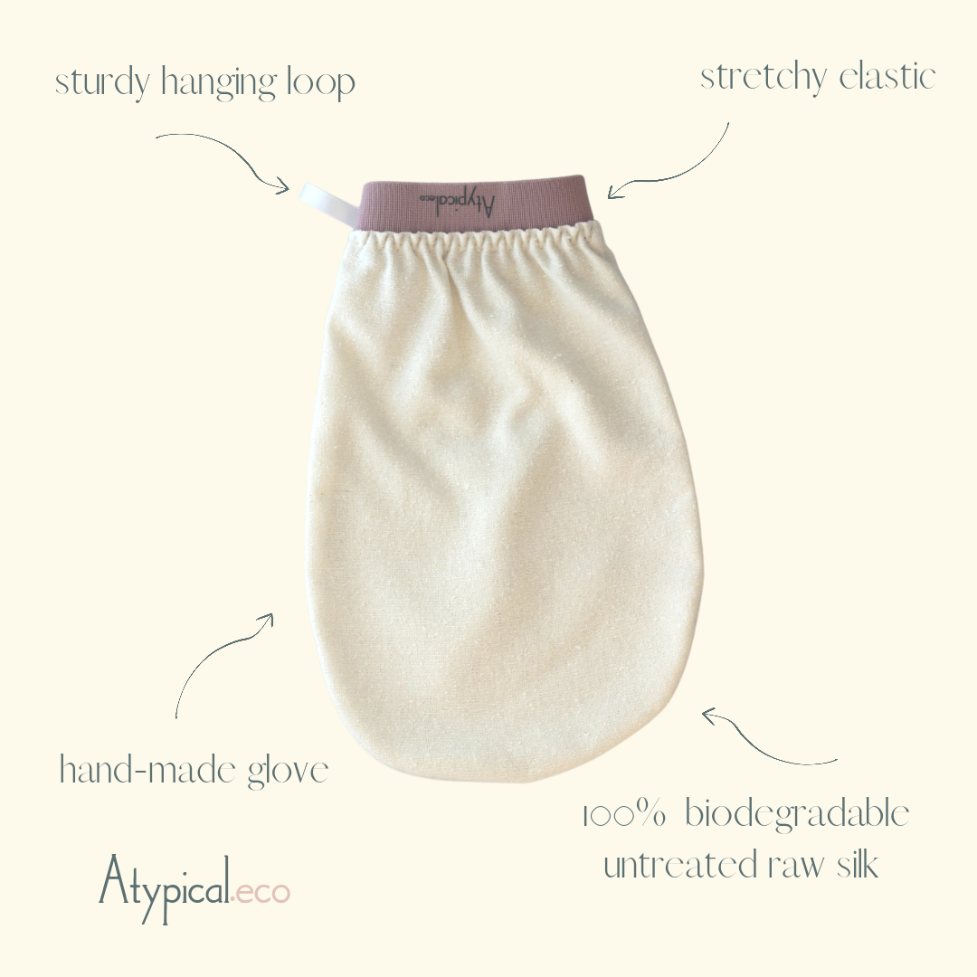 Exfoliating face glove -features - NZ- Atypical.eco
