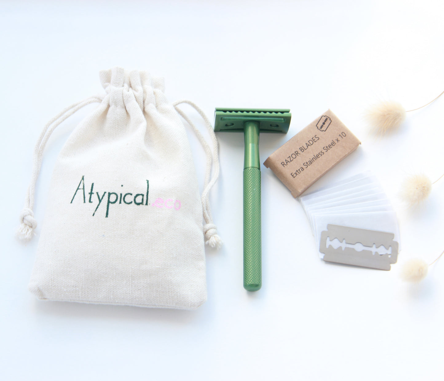 Pine green safety razor -  eco friendly razor